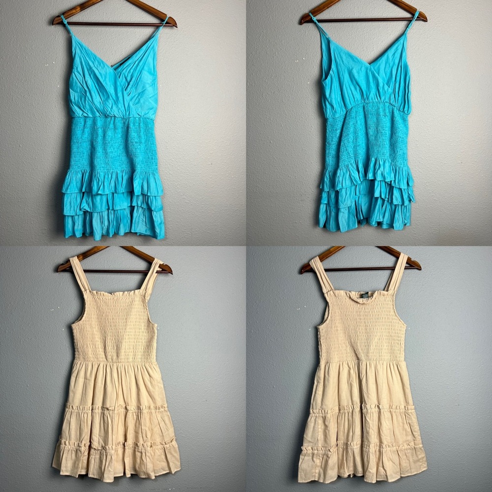 Lot of 2 Wild Fable DO+BE Ruffle Mini Dress Smocked Casual Party‎ Dresses Size S